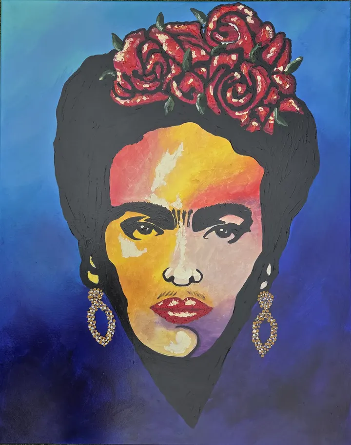 Katarzyna Lewandowska — Frida, obraz akrylowy