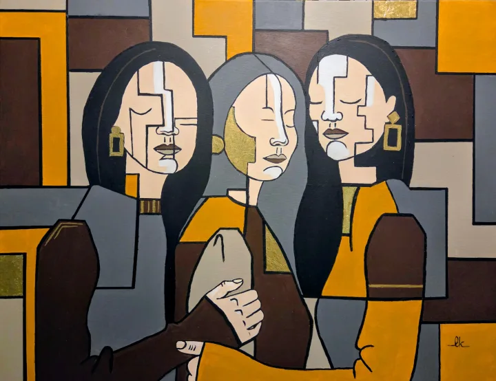 Katarzyna Lewandowska — Siostry, obraz akrylowy